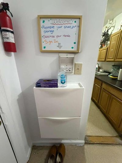 The secure entrance to First Bloom Daycare